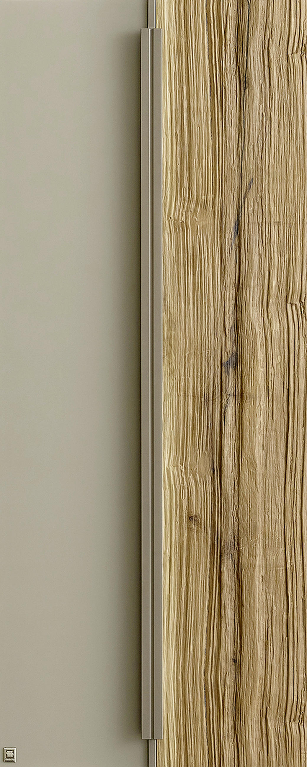 HÄNGESCHRANK 38,4/76,8/33,1 cm  - Wildeiche/Titanfarben, ROMANTIK / LANDHAUS, Glas/Holz (38,4/76,8/33,1cm) - Musterring