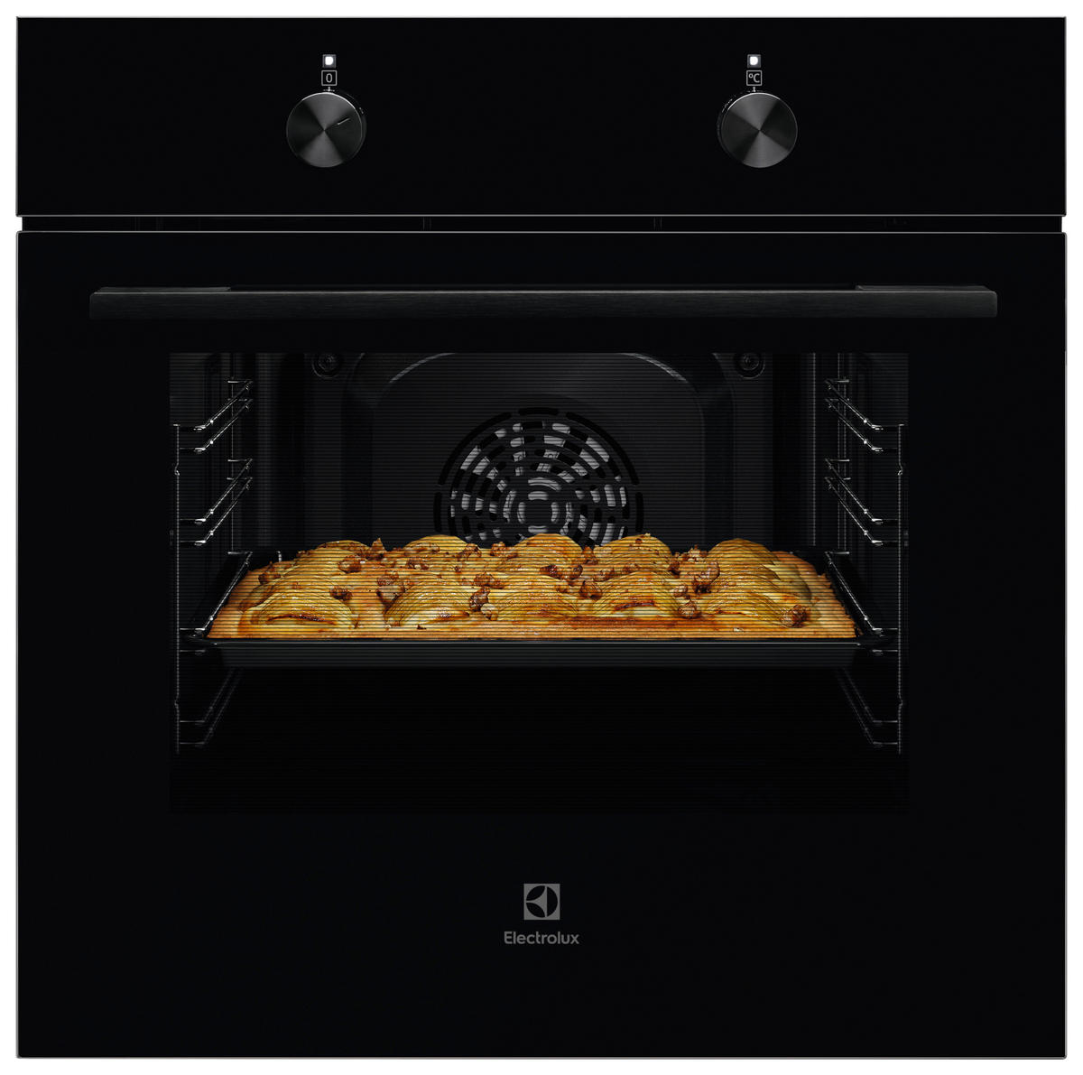 BACKOFENSET ELXB2K  - Schwarz, Basics, Glas/Metall (59,5/59,4/54,8cm) - Electrolux
