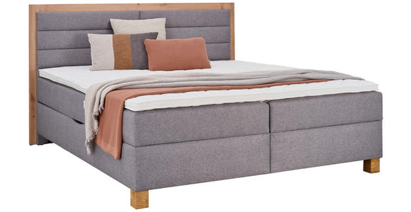 BOXBETT 180/200 cm  in Grau, Eiche Artisan  - Eiche Artisan/Grau, KONVENTIONELL, Holz/Textil (180/200cm) - Carryhome