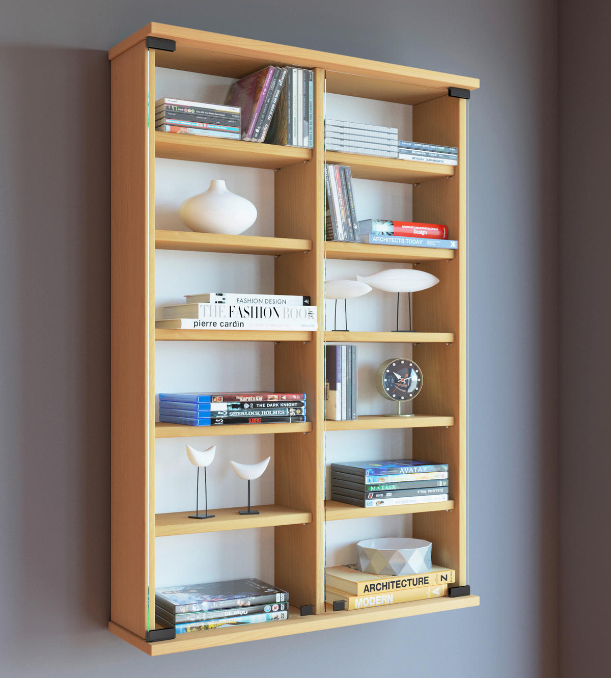 CD REGAL boje bukve  staklo, drvni materijal   - boje bukve, Konvencionalno, staklo/drvni materijal (60/91,5/18cm) - MID.YOU