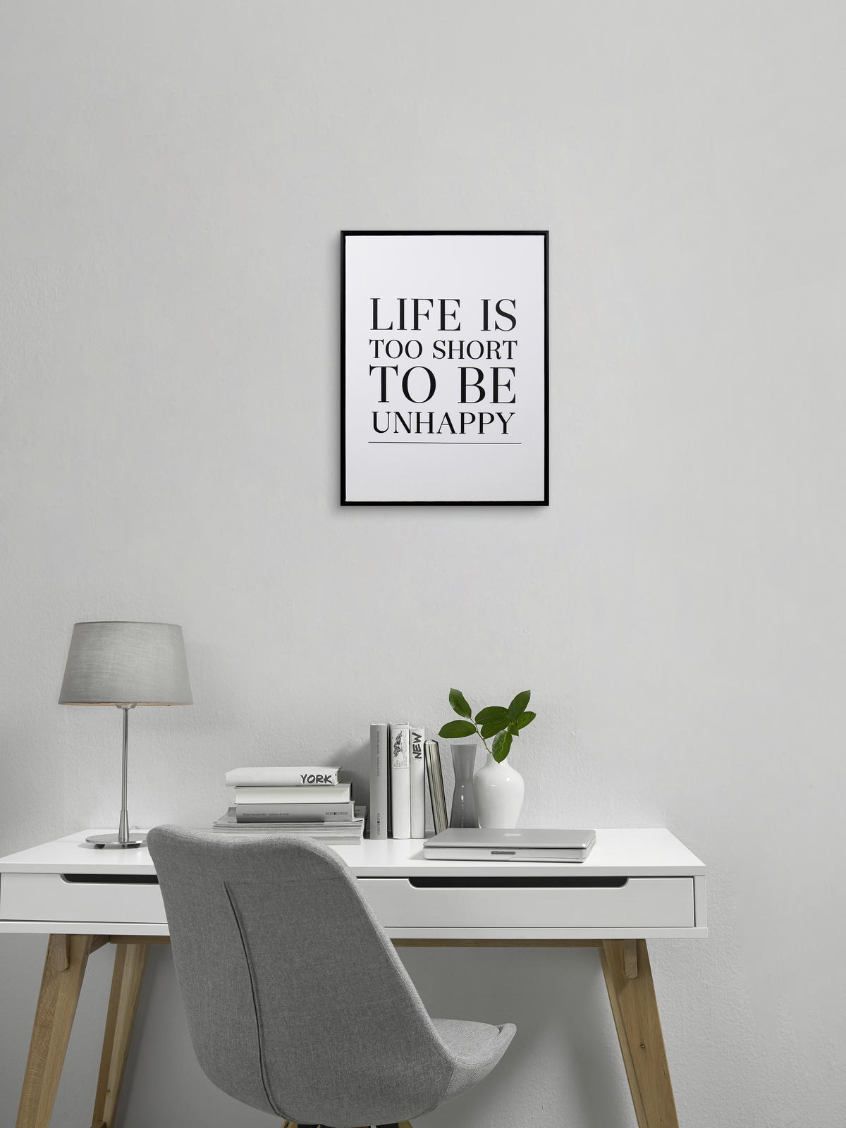 KUNSTDRUCK Text 45/60 cm  - Schwarz/Weiß, Basics, Holzwerkstoff/Kunststoff (45/60cm) - Monee