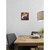 GLASBILD Kaffee 30/30 cm  - Multicolor, Basics, Glas/Metall (30/30cm) - Monee