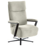 RELAXSESSEL in Textil Creme  - Creme/Schwarz, Design, Textil/Metall (68/117/85cm) - Cantus