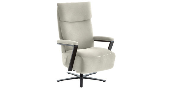RELAXSESSEL in Textil Creme - Creme/Schwarz, Design, Textil/Metall (68/117/85cm) - Cantus