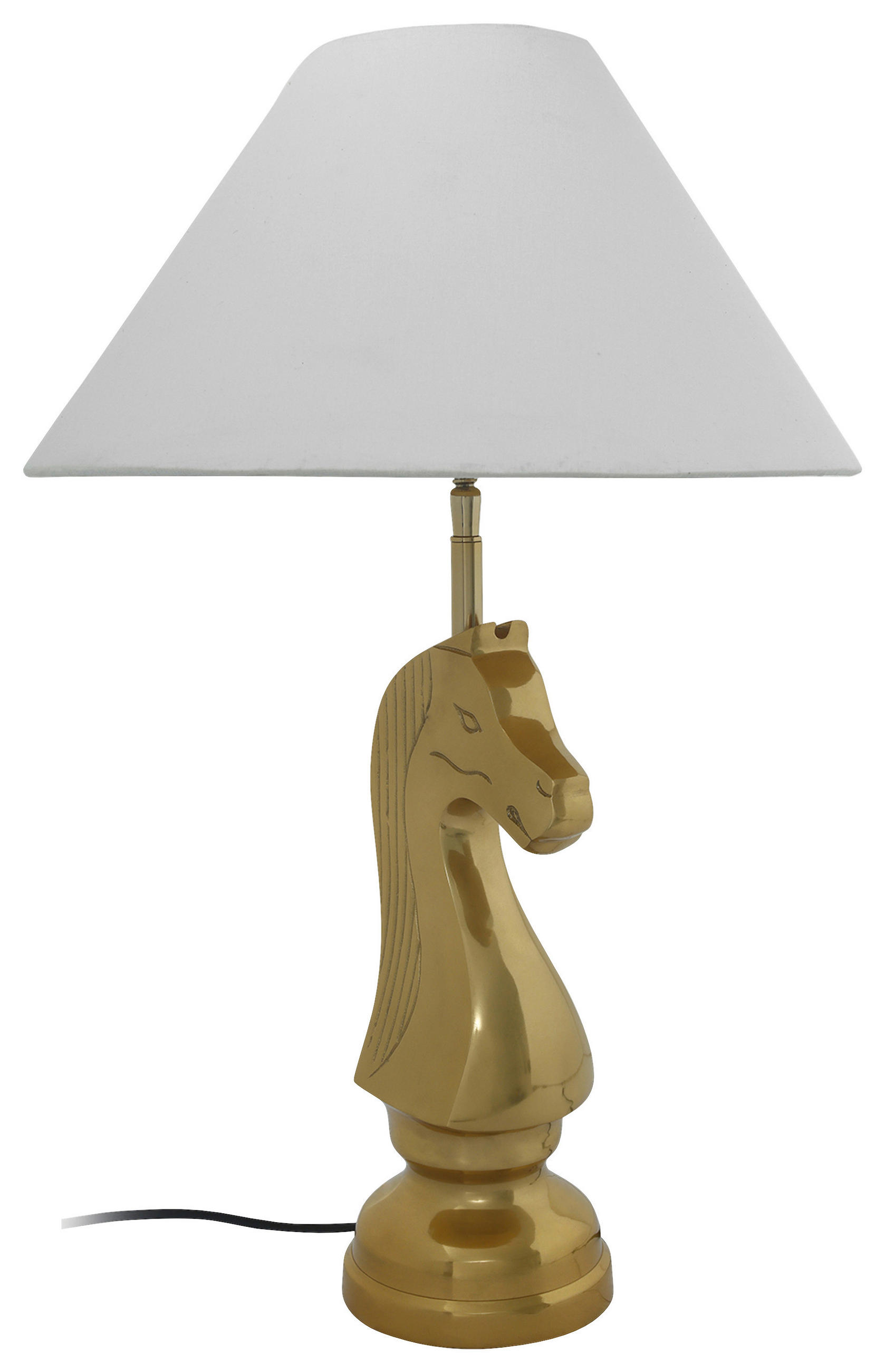 STOLNÍ LAMPA, E27, 40/14/62 cm - bílá/barvy zlata, Basics, kov/textil (40/14/62cm) - MID.YOU