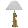 STOLNÍ LAMPA, E27, 40/14/62 cm - bílá/barvy zlata, Basics, kov/textil (40/14/62cm) - MID.YOU