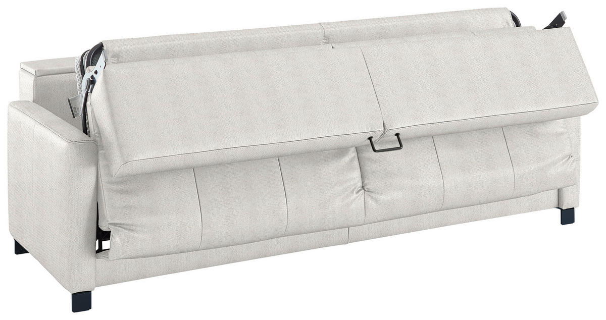 SCHLAFSOFA Flachgewebe Naturfarben haustierfreundlicher Bezug, Armteil rechts, Armteil links, Bettfunktion erhältlich, Schlafen auf Sitzhöhe, Stoffauswahl  - Schwarz/Naturfarben, Konventionell, Textil/Metall (232/77/116cm) - Dieter Knoll
