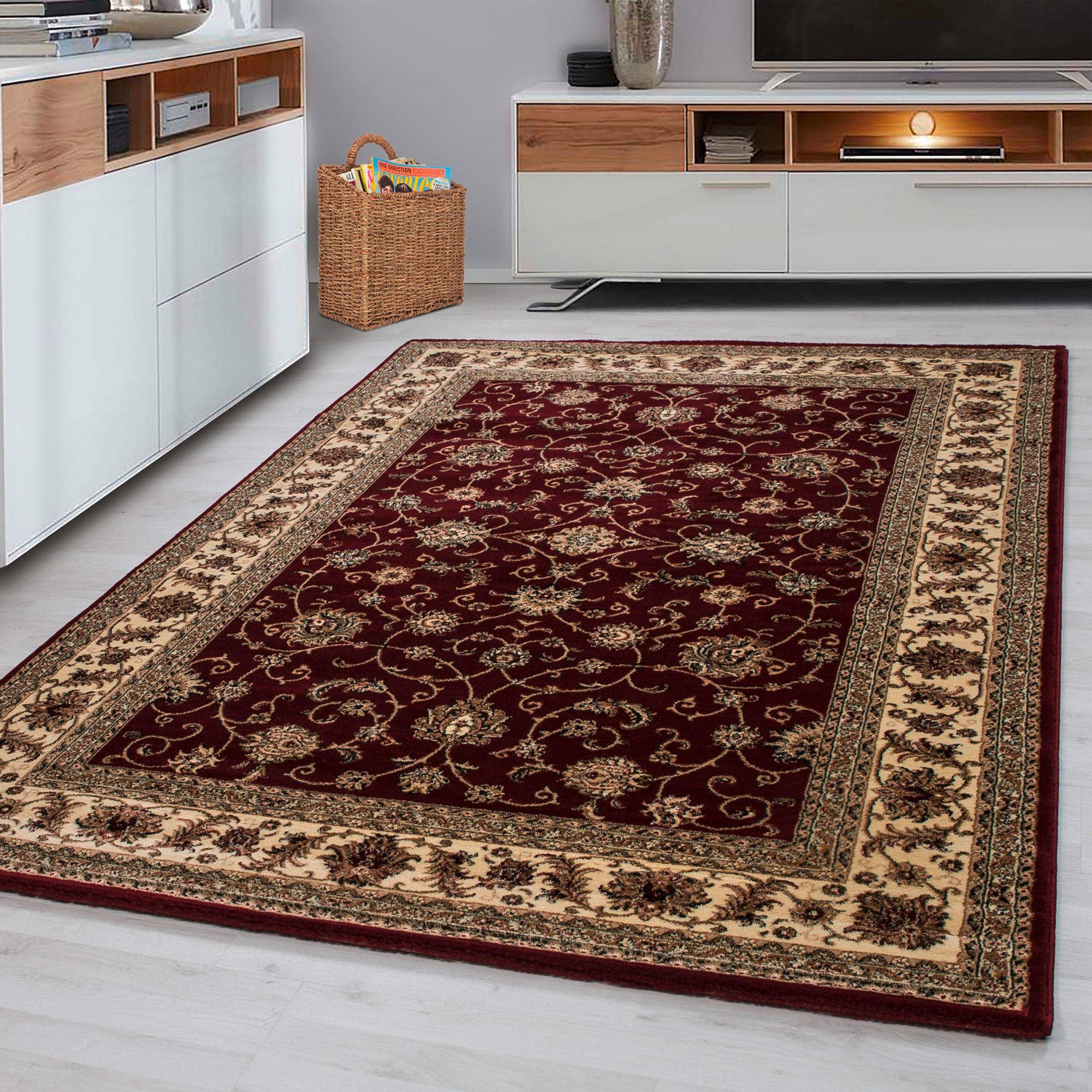 VÄVD MATTA 300/400 cm Marrakesh  - beige/röd, Klassisk, textil (300/400cm) - Novel
