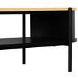 COUCHTISCH 100/54/36,5 cm oval Naturfarben, Schwarz  - Schwarz/Naturfarben, Trend, Holzwerkstoff/Metall (100/54/36,5cm) - Xora