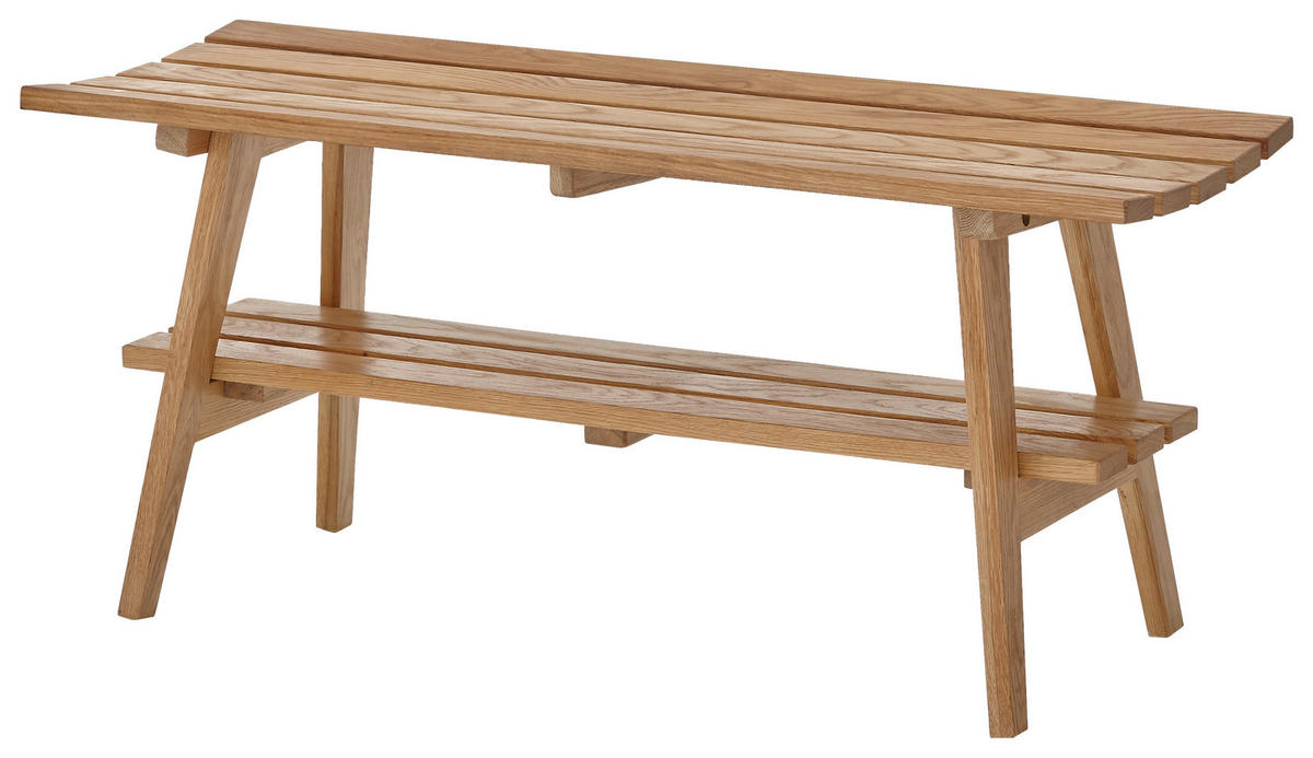 ŠATNÍ LAVICE - barvy dubu, Basics, dřevo (100/45/36cm)