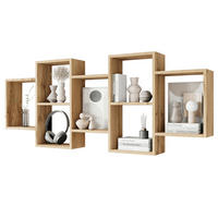 Wandregal Trio 160,8/65/18 cm hrast wotan  - hrast wotan, Basics, leseni material (160,8/65/18cm)