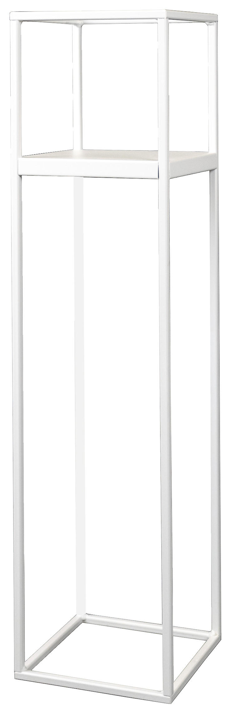 BLUMENSTÄNDER in Metall  - Weiß Hochglanz, Basics, Metall (19/77/19cm)