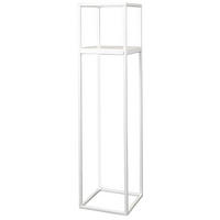 BLUMENSTÄNDER in Metall  - Weiß Hochglanz, Basics, Metall (19/77/19cm)