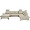 WOHNLANDSCHAFT in Webstoff Beige  - Beige/Schwarz, KONVENTIONELL, Kunststoff/Textil (170/324/218cm) - MID.YOU