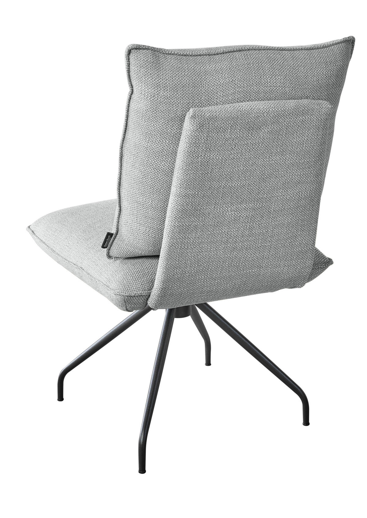 STUHL - Hellgrau/Schwarz, Design, Textil/Metall (50/90/70cm) - Dieter Knoll