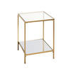 COUCHTISCH in Metall, Glas 39/39/55 cm  - Klar/Goldfarben, MODERN, Glas/Metall (39/39/55cm)