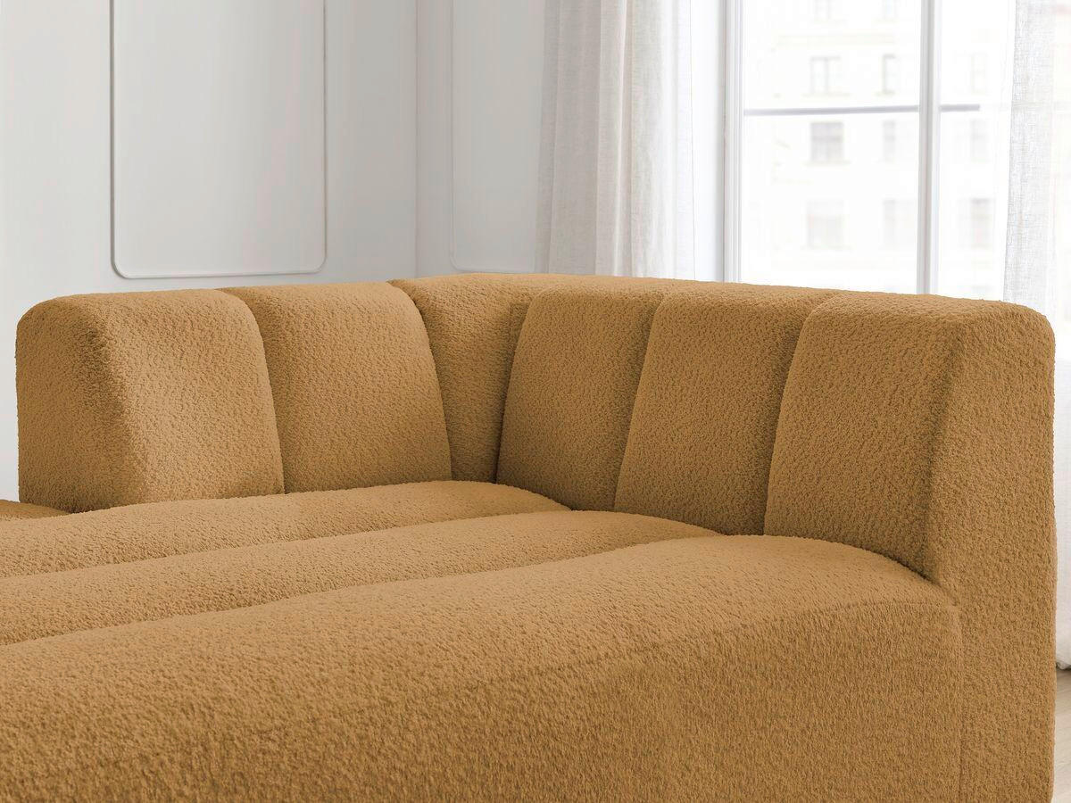 SOFAELEMENT ANNECY Bouclé Gelb  - Gelb/Schwarz, MODERN, Kunststoff/Textil (120/72/170cm)