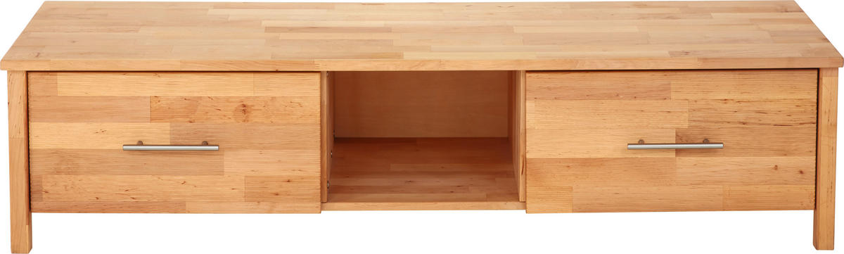 TV-ELEMENT  in 165/40/55 cm  - Chromfarben/Erlefarben, Natur, Holz/Metall (165/40/55cm) - Linea Natura