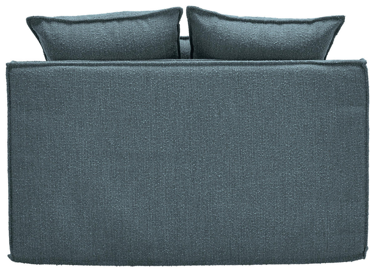 SESSEL Bouclé Blau    - Blau/Schwarz, Trend, Kunststoff/Textil (129/92/105cm) - Livetastic