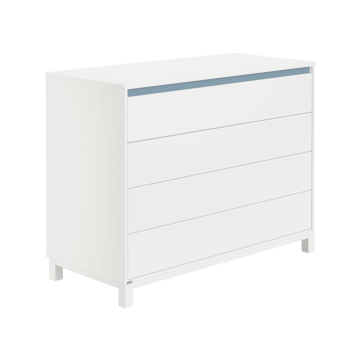 WICKELKOMMODE Olli Kommode Weiß  - Blau/Weiß, Basics, Holzwerkstoff (123,5/94,9/56,1cm) - Paidi