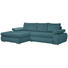 WOHNLANDSCHAFT in Textil Petrol - Chromfarben/Petrol, Design, Kunststoff/Textil (173/294cm) - Carryhome WOHNLANDSCHAFT in Textil Petrol - Chromfarben/Petrol, Design, Kunststoff/Textil (173/294cm) - Carryhome