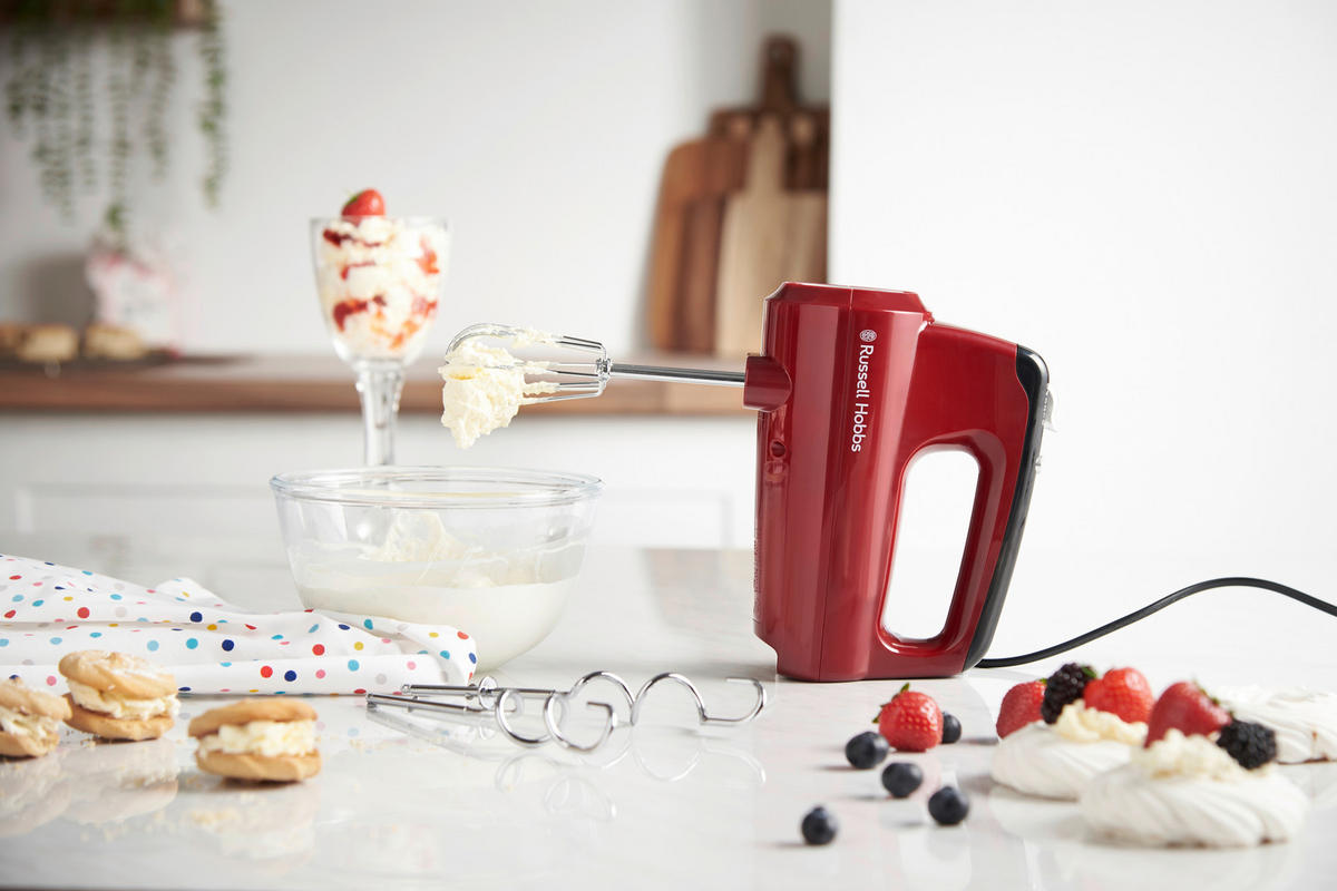 HANDMIXER  - Rot/Schwarz, Basics, Kunststoff (8,5/15,9/19,6cm) - Russel Hobbs