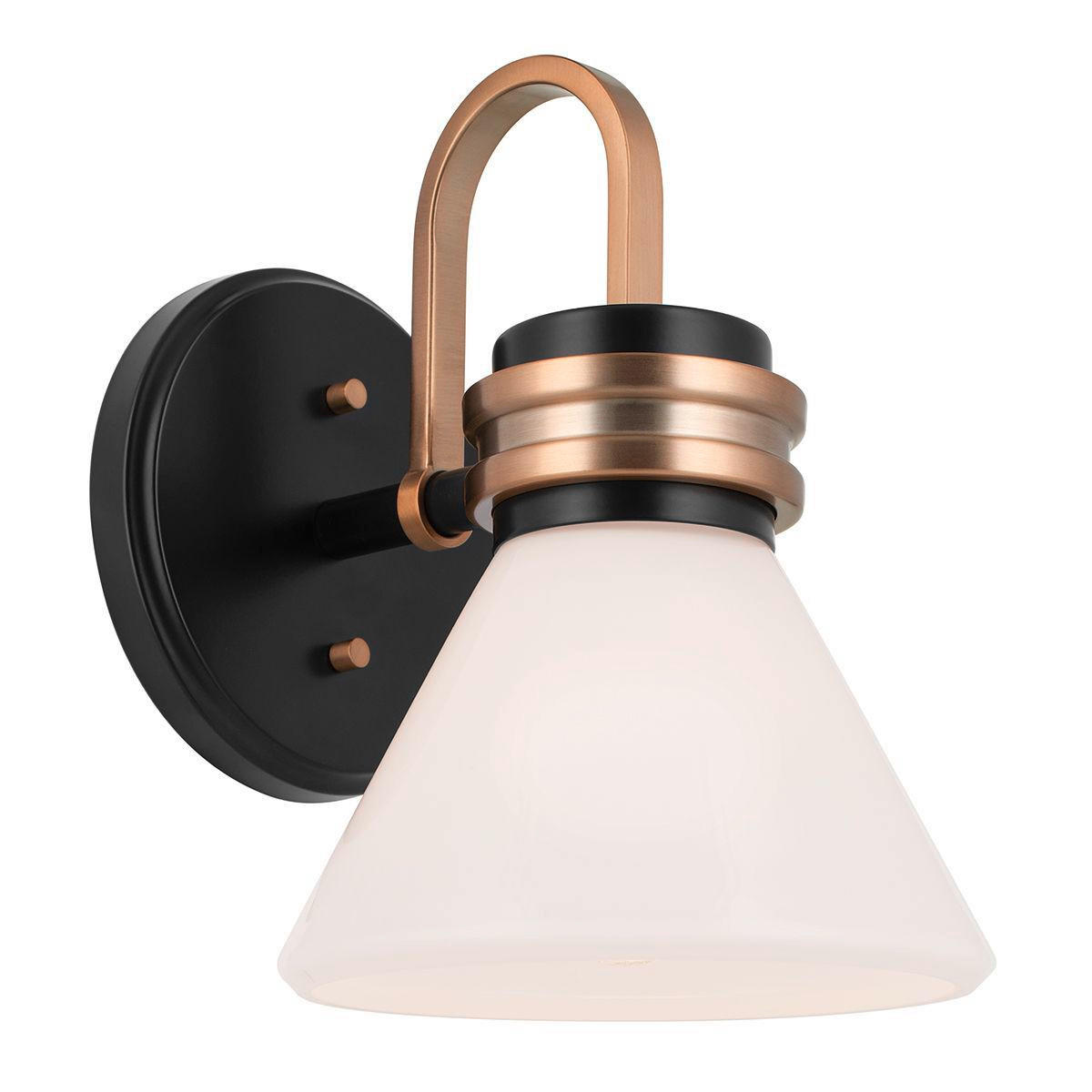 VÄGGLAMPA FÖR BADRUM Masthead   - vit/champagne, Klassisk, metall/glas (24/17,8/21,5cm) - Elstead Lighting