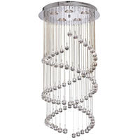 DECKENLEUCHTE Hallway 39/80 cm   - Chromfarben, Design, Glas/Metall (39/80cm) - Searchlight