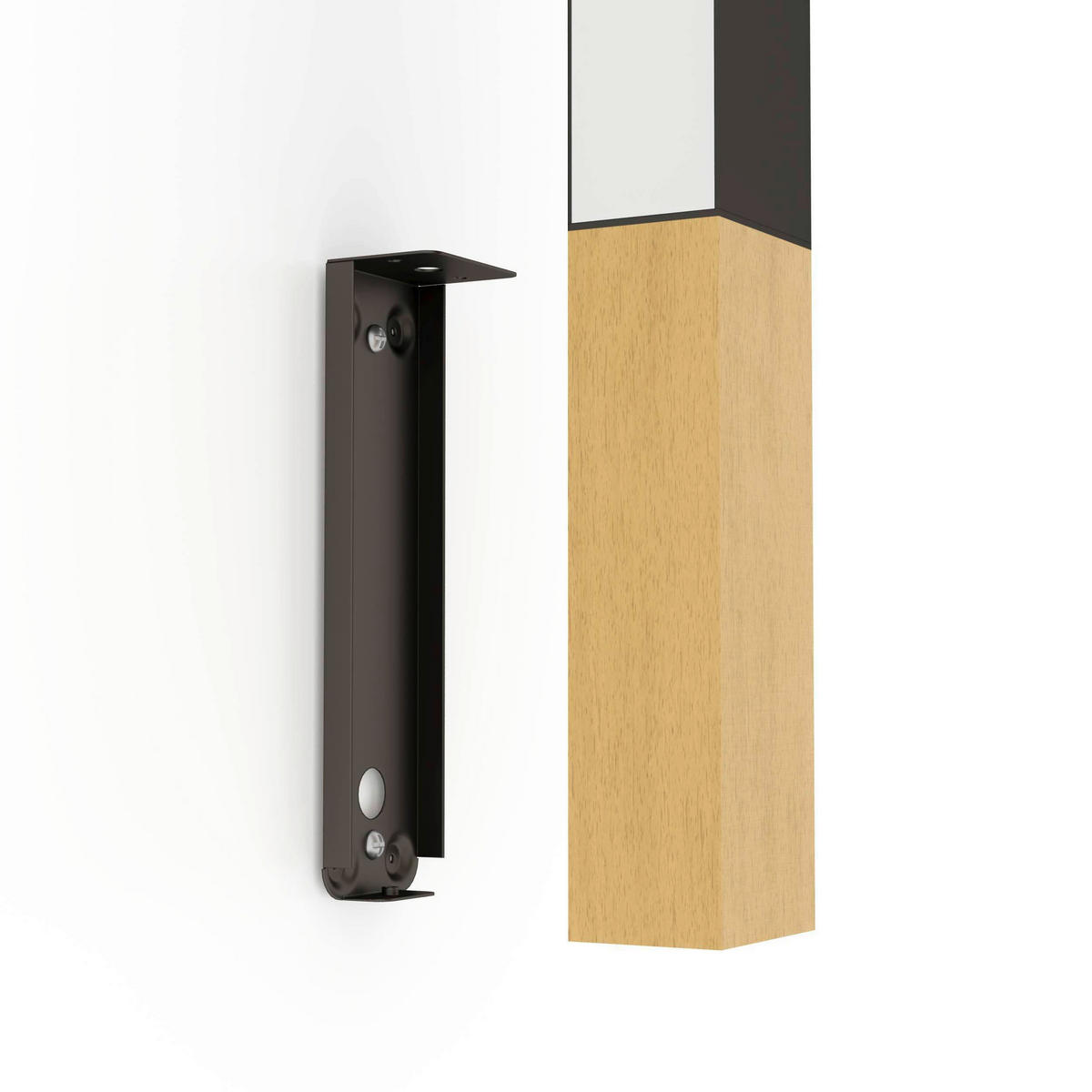 LED-WANDLEUCHTE 56/6/4,5 cm   - Schwarz/Braun, Natur, Holz/Metall (56/6/4,5cm) - Eglo