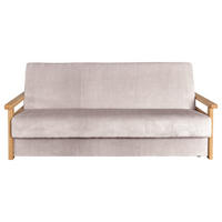 SCHLAFSOFA in Cord Rosa  - Naturfarben/Rosa, Design, Holz/Textil (220/90/90cm) - P & B