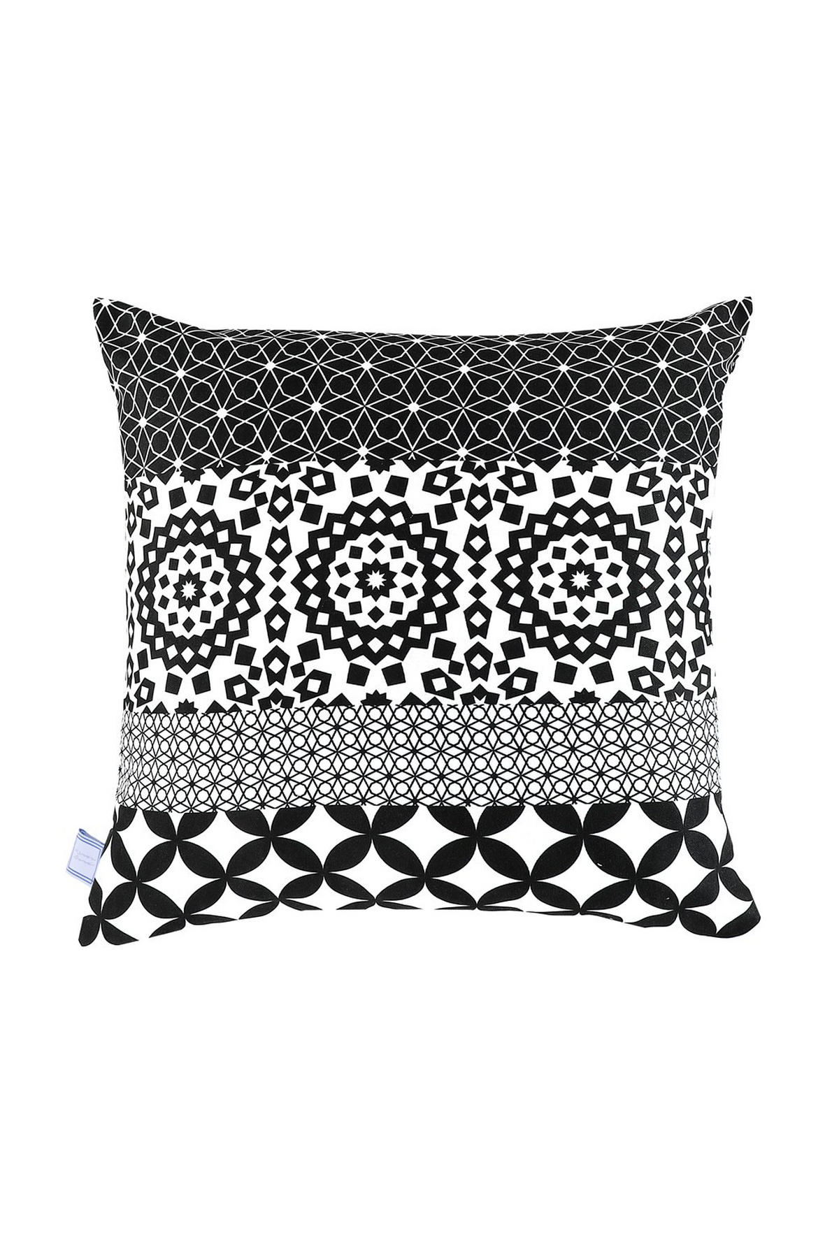 ZIERKISSEN 45/45 cm  - Schwarz/Weiß, Basics, Textil (45/45cm) - Kayoom