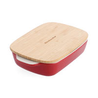 AUFLAUFFORM Keramik, Naturmaterialien Steingut  - Rot/Weiß, Basics, Naturmaterialien/Keramik (15cm) - Kitchenaid