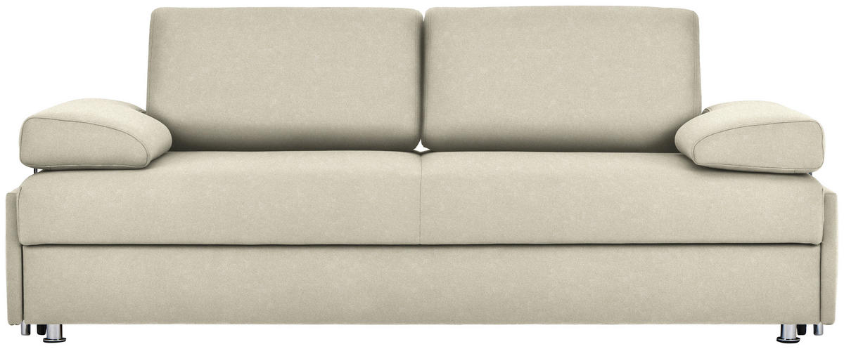 SCHLAFSOFA in Textil Beige  - Chromfarben/Beige, Design, Textil/Metall (212/84/100cm) - Bali