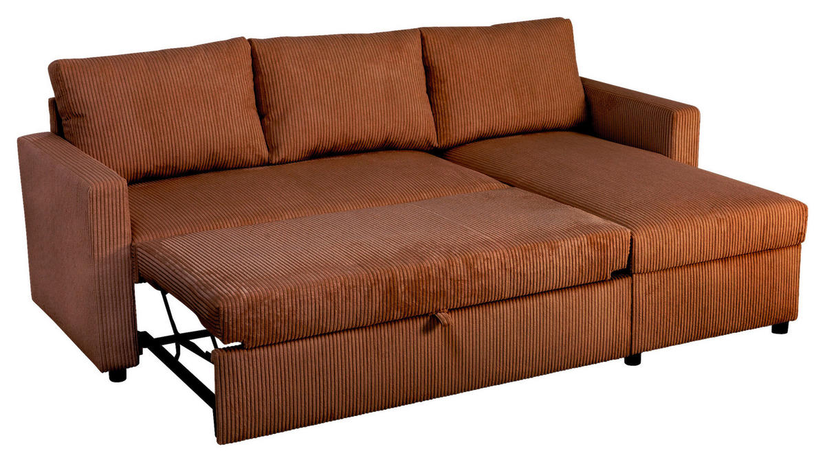 ECKSOFA Terracotta  - Terracotta, Basics, Holz/Kunststoff (215/145cm) - MID.YOU