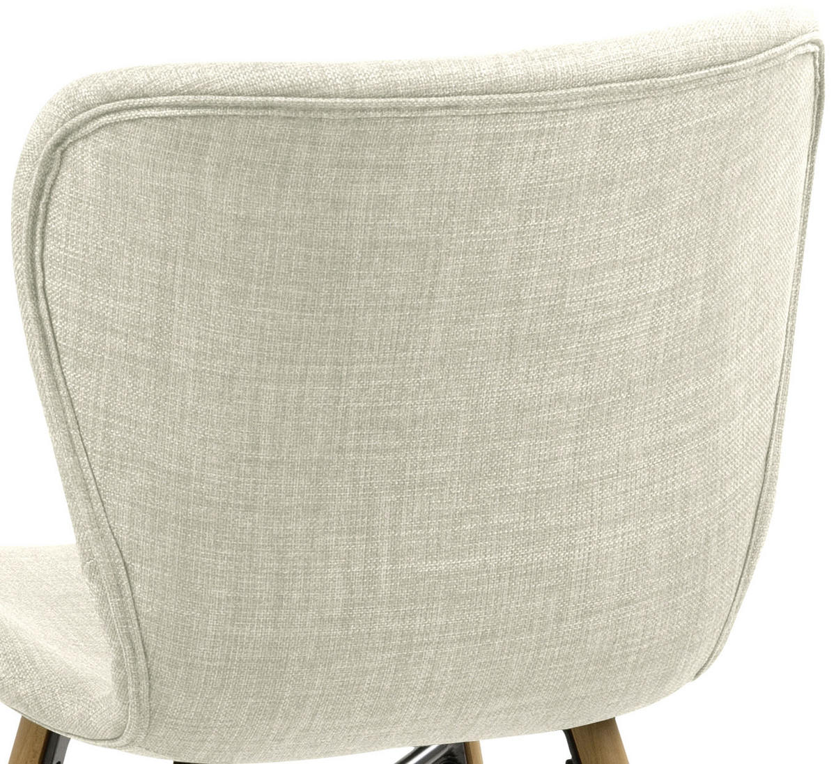 STUHL Webstoff Sandfarben, Eichefarben  - Sandfarben/Eichefarben, LIFESTYLE, Holz/Textil (47/82,5/53cm) - Livetastic