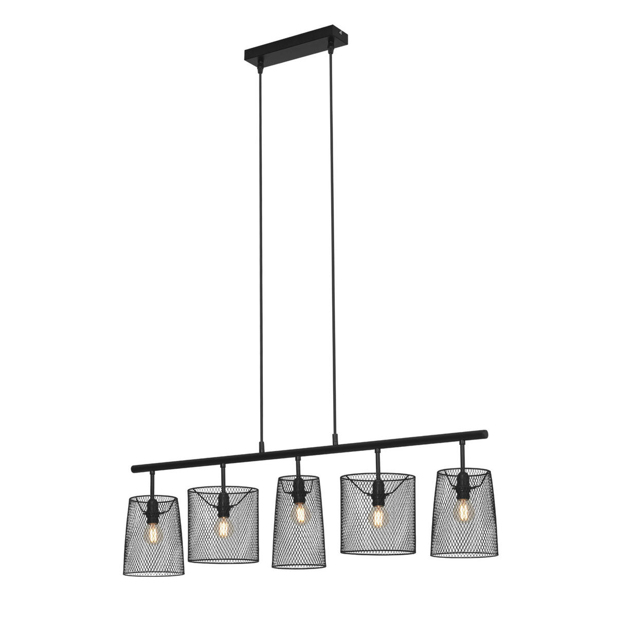 VISEČA NIHALNA SVETILKA    96/120 cm          E14 - črna, Trend, kovina (96/120cm)
