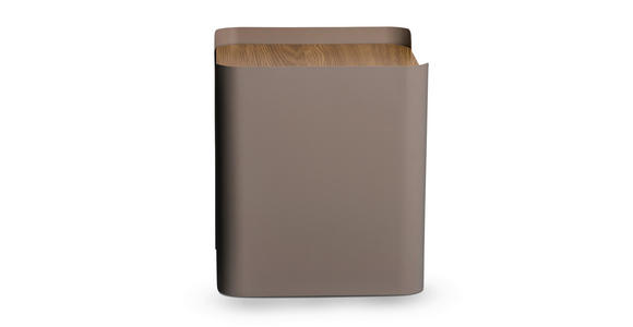 BEISTELLTISCH 40/40/48 cm Grau, Eichefarben quadratisch - Eichefarben/Grau, Design, Holzwerkstoff/Metall (40/40/48cm) - Xora
