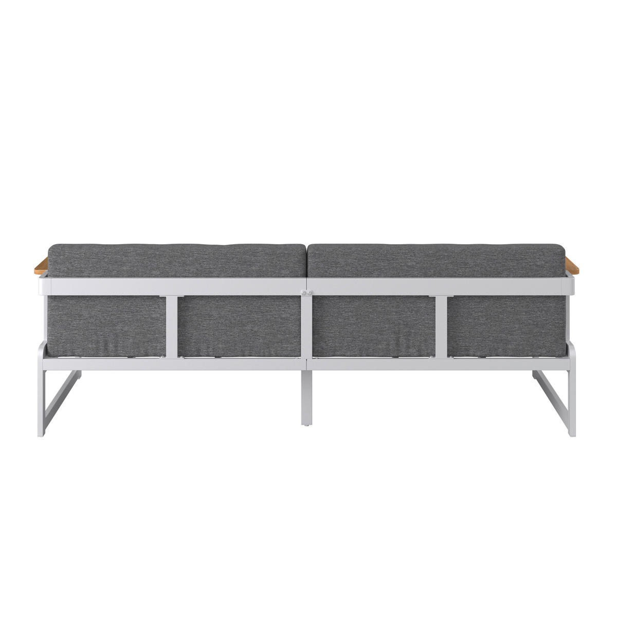 LOUNGESOFA  - Weiß/Grau, MODERN, Holz/Textil (192/57/73cm) - Ambia Garden