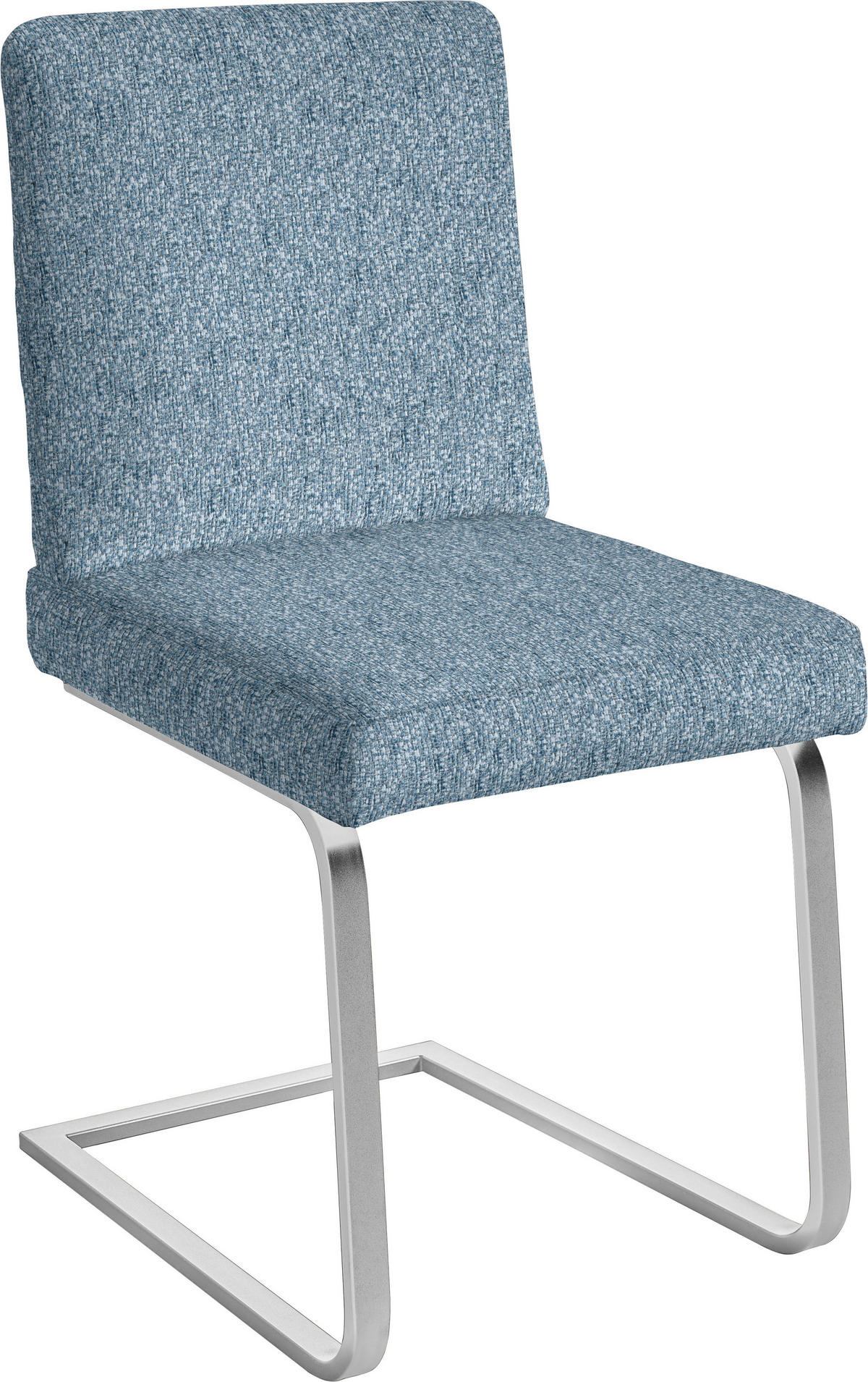 SCHWINGSTUHL  in Stahl Chenille  - Chromfarben/Hellblau, Design, Textil/Metall (46/92/60cm) - Dieter Knoll