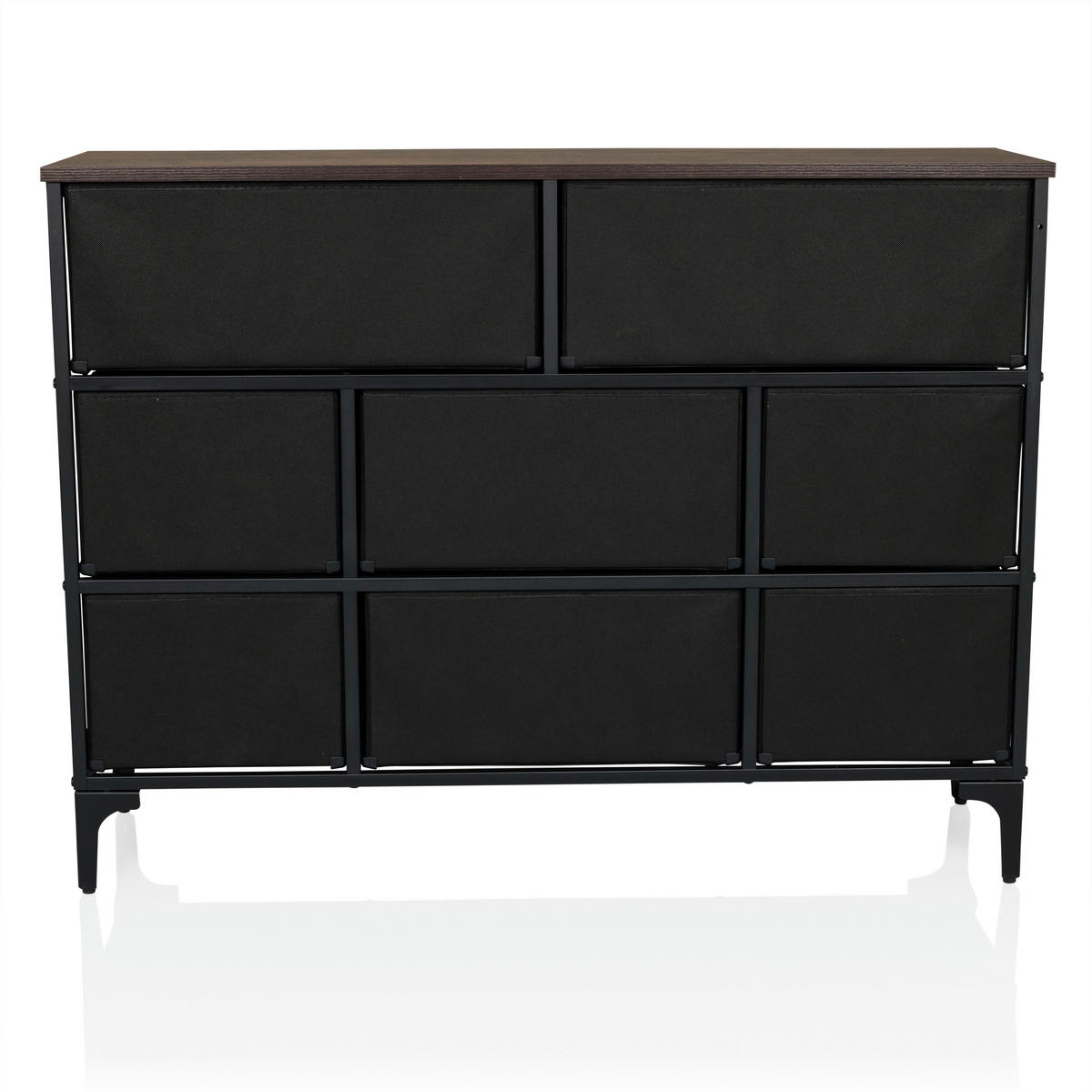 KOMMODE  in  - Multicolor/Schwarz, MODERN, Holzwerkstoff/Textil (102,5/77,5/30cm) - MID.YOU