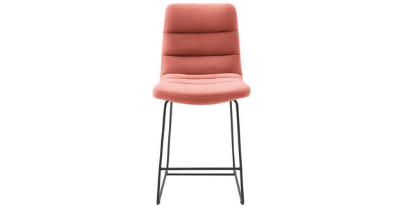 TRESENSTUHL in Aprikose  - Aprikose/Schwarz, Design, Textil/Metall (52/106/66cm) - Dieter Knoll