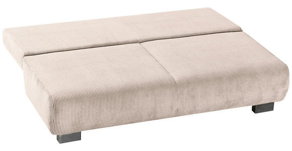 SCHLAFSOFA Rowan in Cord Creme  - Creme, KONVENTIONELL, Textil/Metall (196/89/94cm) - Novel