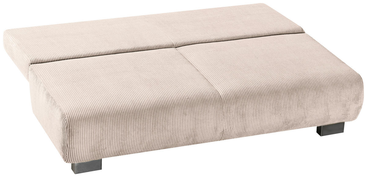 SCHLAFSOFA in Cord Creme  - Creme, Konventionell, Textil/Metall (196/89/94cm) - Novel