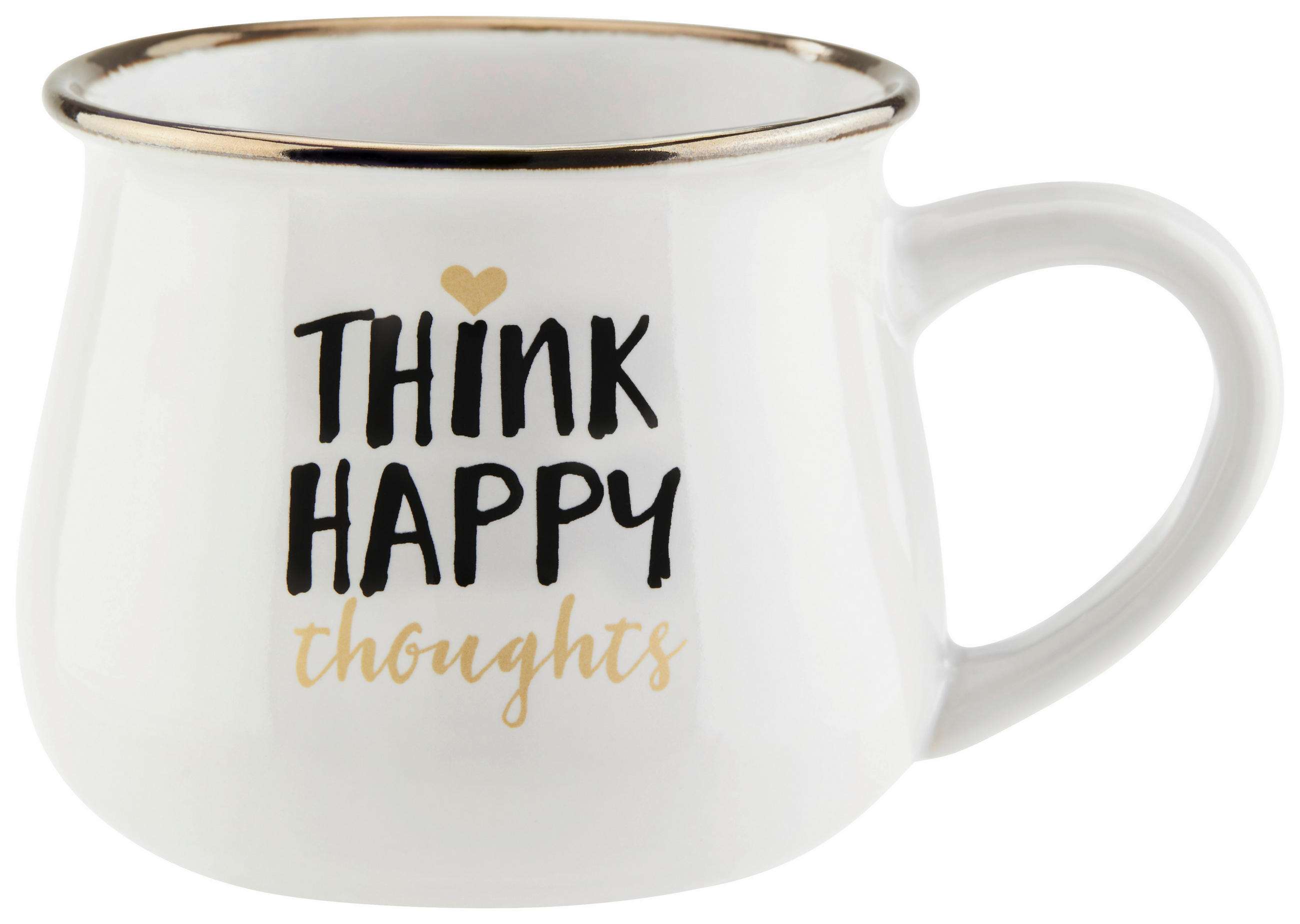 Kaffeebecher Steinzeug 210 ml Weiß Ellen