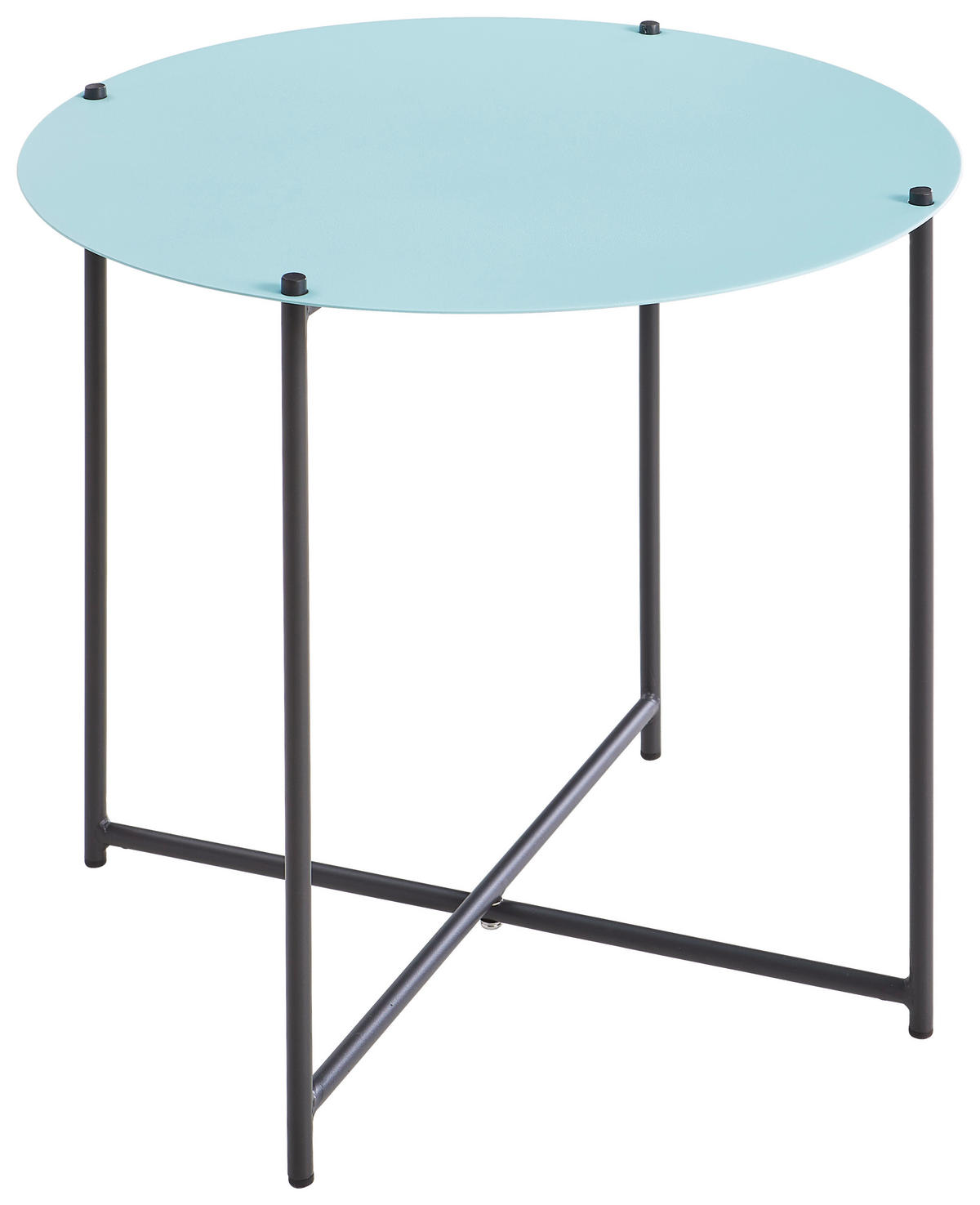 BEISTELLTISCH 49/49/46 cm Anthrazit, Mintgrün rund  - Anthrazit/Mintgrün, Design, Metall (49/49/46cm) - Ambia Garden