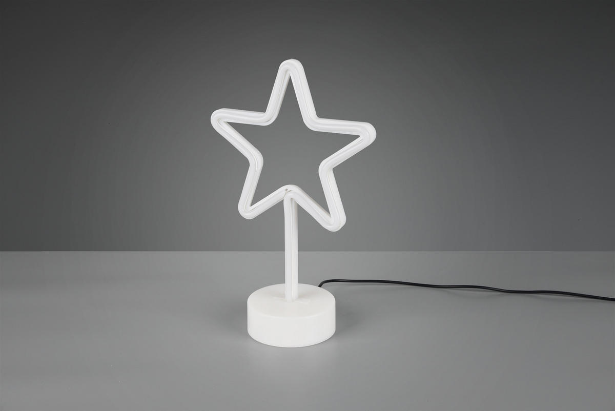 LED-TISCHLEUCHTE - Weiss, Trend, Kunststoff (18,7/30,5/10cm)
