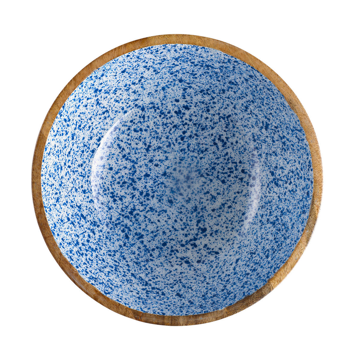 SCHALE MANGO   - Blau/Karamell, Basics, Holz (30/30/10,5cm)