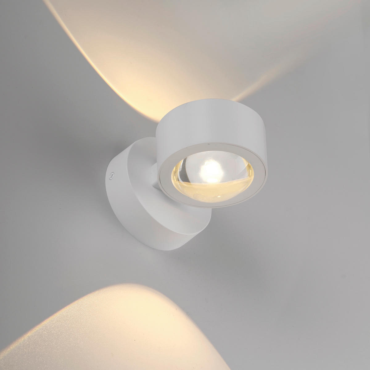 AKKU-WANDLEUCHTE 12,4/9/9 cm   - Weiß, KONVENTIONELL, Kunststoff/Metall (12,4/9/9cm)