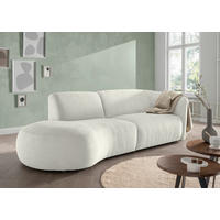 ECKSOFA in Mikrofaser Weiss  - Weiss/Schwarz, Modern, Kunststoff/Textil (107/238cm) - Livetastic