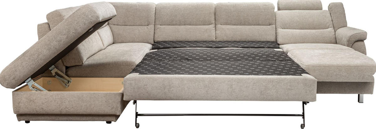 ÜLŐGARNITÚRA textil világosszürke  - világosszürke, Konventionell, műanyag/textil (234/337/165cm) - Himolla